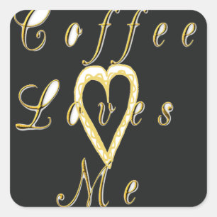 Creamy Coffee Lovers Design Vierkante Sticker