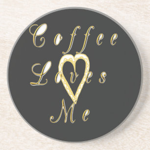 Creamy Coffee Lovers Design Zandsteen Onderzetter