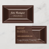 Creamy Dark Chocolate Chocolatier Visitekaartjes (Voorkant / Achterkant)
