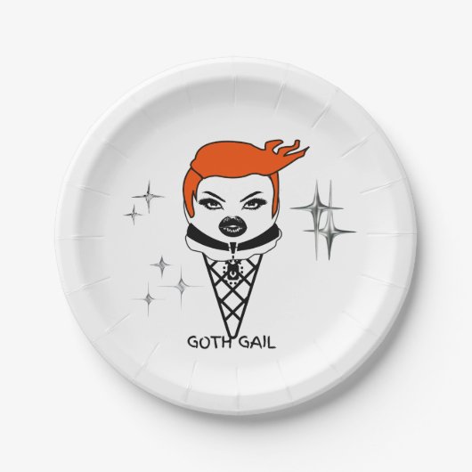 Creamy Dreamies Goth Gail Paper plates Papieren Bordje (Voorkant)