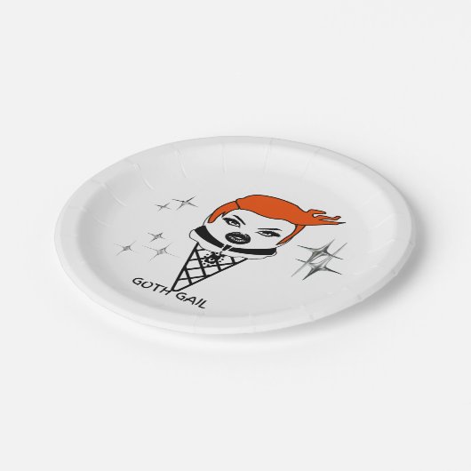 Creamy Dreamies Goth Gail Paper plates Papieren Bordje (Gekanteld)