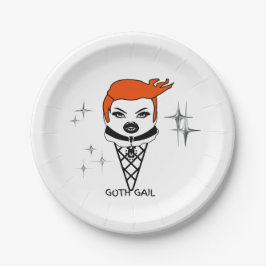 Creamy Dreamies Goth Gail Papieren borden Bordje