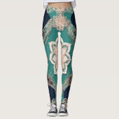 Creamy Emerald AI art Leggings (Voorkant)