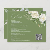 Creamy Floral Eucalyptus QR code Details Wedding (Voorkant / Achterkant)
