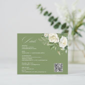 Creamy Floral Eucalyptus QR code Details Wedding (Staand voorkant)