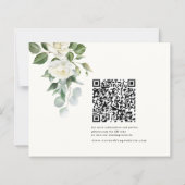 Creamy Floral Eucalyptus Wedding Save the date (Achterkant)