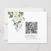 Creamy Floral Eucalyptus Wedding Save the date (Achterkant)