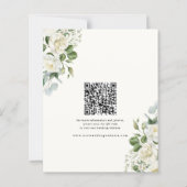 Creamy Floral Eucalyptus Wedding Save the date (Achterkant)