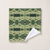 Creamy Foxglove Flower Abstract Pattern Bad Handdoek (Wasdoekje)