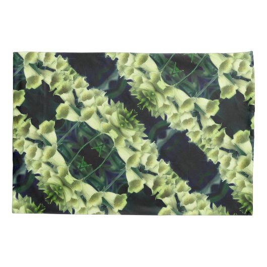 Creamy Foxglove Flower Abstract Pattern Kussensloop (Achterkant)