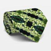 Creamy Foxglove Flower Abstract Pattern Stropdas (Opgerold)