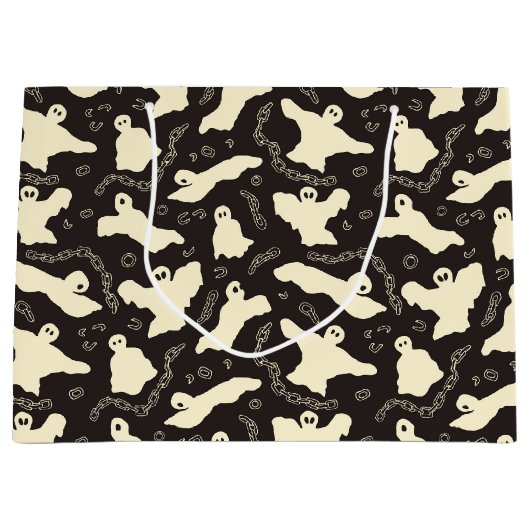 Creamy Ghosts - Halloween patroon. Groot Cadeauzakje (Voorkant)