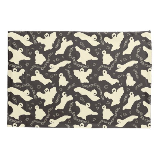 Creamy Ghosts - Halloween patroon. Kussensloop (Achterkant)