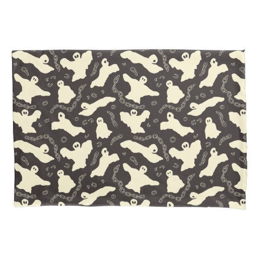 Creamy Ghosts - Halloween patroon. Kussensloop (Voorkant)