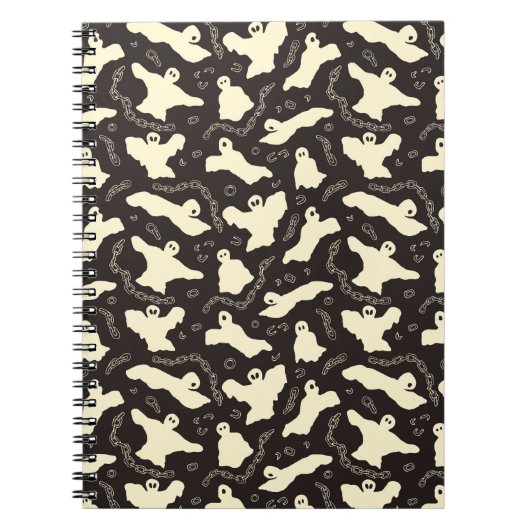 Creamy Ghosts - Halloween patroon. Notitieboek (Voorkant)