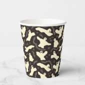 Creamy Ghosts - Halloween patroon. Papieren Bekers (Achterkant)