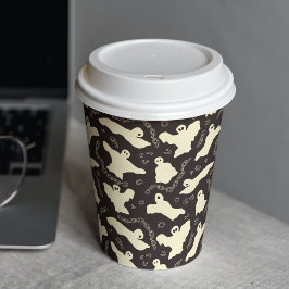 Creamy Ghosts - Halloween patroon. Papieren Bekers