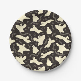 Creamy Ghosts - Halloween patroon. Papieren Bordje