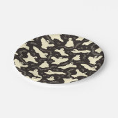 Creamy Ghosts - Halloween patroon. Papieren Bordje (Gekanteld)