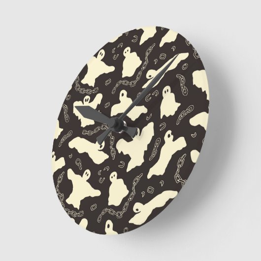 Creamy Ghosts - Halloween patroon. Ronde Klok (Hoek)