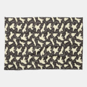 Creamy Ghosts - Halloween patroon. Theedoek (Horizontaal)