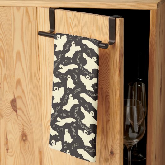 Creamy Ghosts - Halloween patroon. Theedoek (Derde Gevouwen)