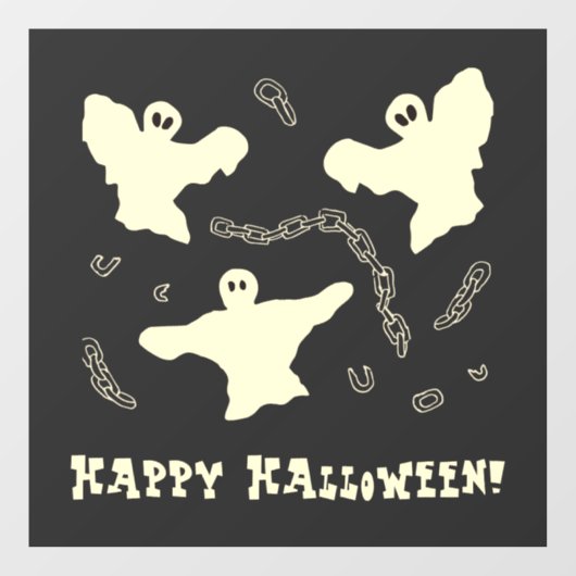 Creamy Ghosts - Happy Halloween! Raamsticker (Vel)