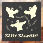 Creamy Ghosts - Happy Halloween! Raamsticker (Vel 2)
