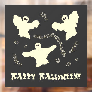 Creamy Ghosts - Happy Halloween! Raamsticker