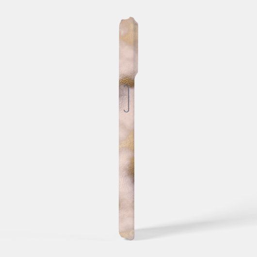 Creamy Gold Pink Marble Pattern iPhone 15 Case (Rechterkant)