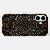 Creamy Golden Yellows Raked Pattern On Black Case-Mate iPhone Case (Achterkant (horizontaal))