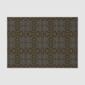 Creamy Golden Yellows Raked Pattern On Black Tissuepapier (Voorkant)