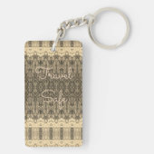 Creamy Grey Lacy gepatterd Sleutelhanger (achterkant)