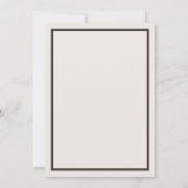 Creamy Ivory and Brown | Neutral Rehearsal Dinner Kaart (Achterkant)
