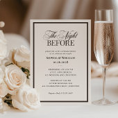 Creamy Ivory and Brown | Neutral Rehearsal Dinner Kaart