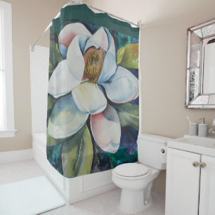 Creamy Magnolia Flower Douchegordijn
