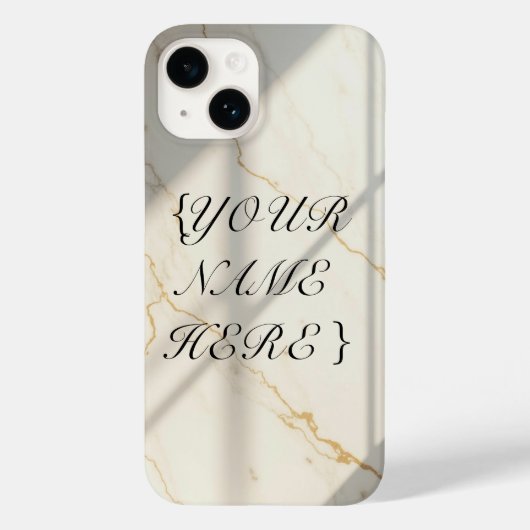 Creamy Marble Monogram Barely There iPhone Case (Achterkant)
