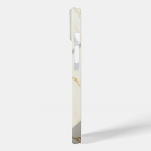 Creamy Marble Monogram Barely There iPhone Case (Achterkant / Links)
