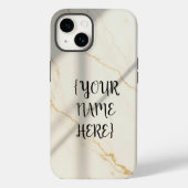 Creamy Marble Monogram Tough Style iPhone Case (Achterkant)