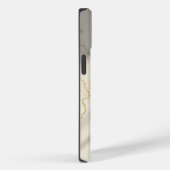 Creamy Marble Monogram Tough Style iPhone Case (Achterkant / Rechts)