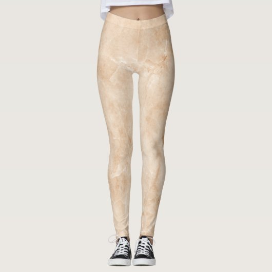 Creamy Marble Texture Leggings (Voorkant)
