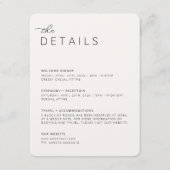 Creamy Neutrals Details Enclosure Card Informatiekaartje (Voorkant)