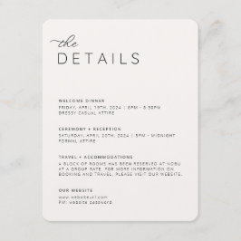 Creamy Neutrals Details Enclosure Card Informatiekaartje