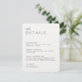 Creamy Neutrals Details Enclosure Card Informatiekaartje (Staand voorkant)