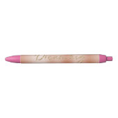Creamy Peach Roos Blush Gold Dream Glitter Zwarte Inkt Pen (Voorkant)