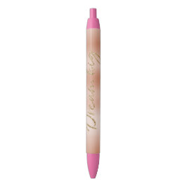 Creamy Peach Roos Blush Gold Dream Glitter Zwarte Inkt Pen