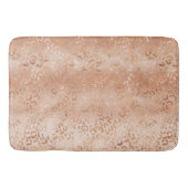 Creamy Peach Roos Blush Leopard Print Badmat (Voorkant)