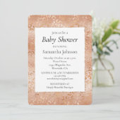 Creamy Peach Roos Blush Leopard Print Kaart (Staand voorkant)