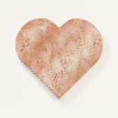 Creamy Peach Roos Blush Leopard Print Notitieboek (Voorkant)