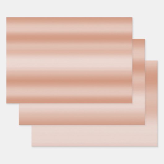 Creamy Peach Roos Blush Ombre Inpakpapier Vel (Set)